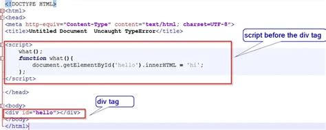 Image result for Uncaught TypeError Cannot Set Property innerHTML of Null
