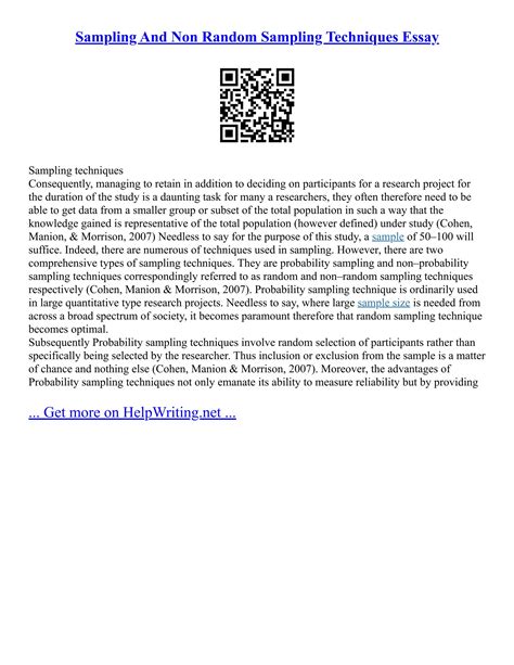 Image result for Random Sampling Example Essay