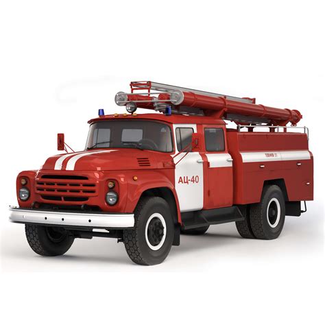 ZiL 130 AC-40 Firecar 1978 3D Model by podshyvalov
