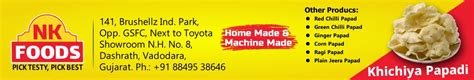 Khichiya Papad Wholesaler in Vadodara | NK Foods