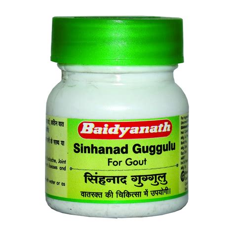 Buy Baidyanath Sinhanad Guggulu Tablets For Gout - 40 Tab - (Pack of 2 ...