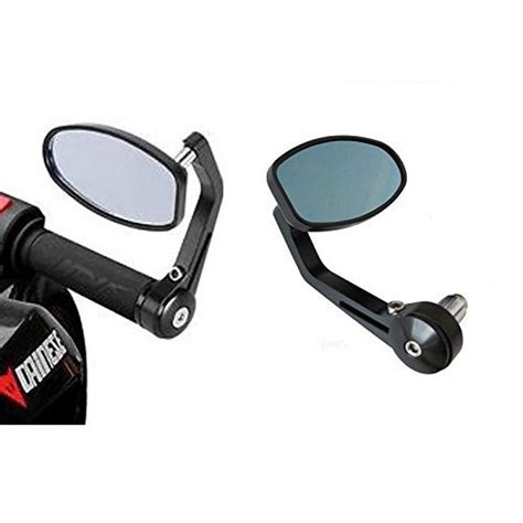 GOLSM Bike Handlebar Rear View Ractangle Mirror End Adjustable ...