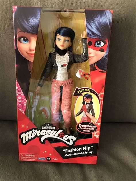 Buy Miraculous Ladybug Fashion Flip Marinette to Ladybug Doll Figure ...
