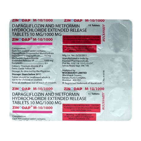 Zinodap M 10/1000MG Tablet | Uses, Side Effects, Price | Apollo Pharmacy