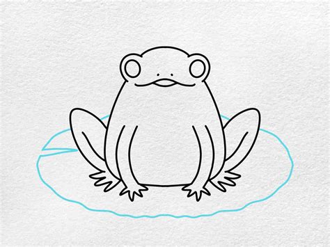 How to Draw a Frog on a Lily Pad - HelloArtsy