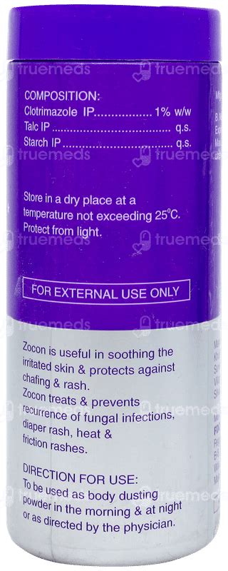 Zocon Dusting Powder 100gm: Uses, Side Effects, Price & Substitutes