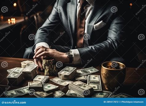 Man Billionaire Dollar Money on Table . Illustration Epic Money Moment ...