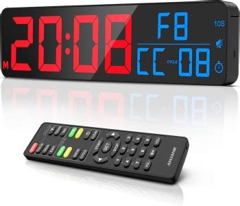 ANJANK Gym Timers: LED Digital Wall Clocks for Workout, Interval Training, Countdown/Up, Stopwatch