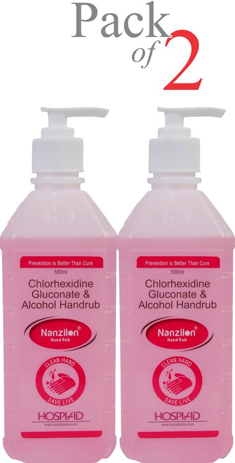 Buy Nanzilon Liquid Handrub Hand Rub 500ml(Pack of 2) Online - Get 62% Off