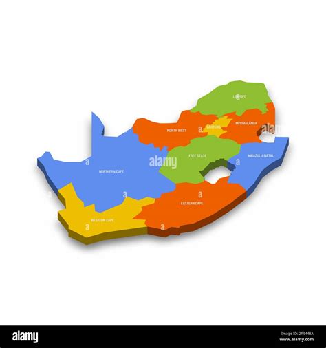 South Africa political map of administrative divisions - provinces ...