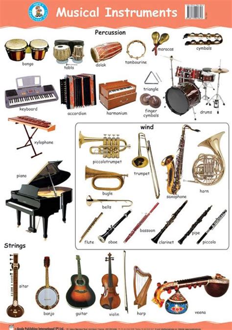 Image result for Musical Instruments Chart for Kids