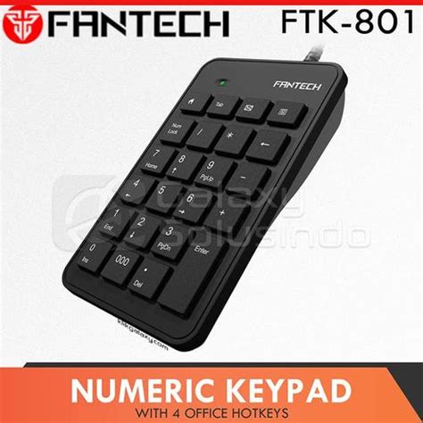 Jual FANTECH FTK-801 FTK801 Numeric Keypad with 4 Office Hotkeys - Kota ...