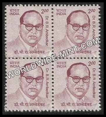INDIA Dr. B.R.Ambedkar 10th Series (2 00) Definitive Block of 4 MNH ...