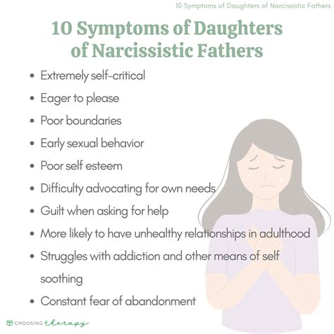 Symptoms of Daughters of Narcissistic Fathers