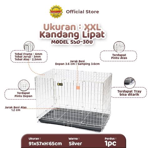 Promo SUNNYPAWS OCTAGON Kandang Lipat Stainless Steel 2 Pintu Anjing ...