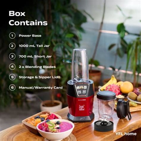 YFL Home BlendLab Pro 2.0 Mixer Grinder for Kitchen with 2 Unbreakable ...