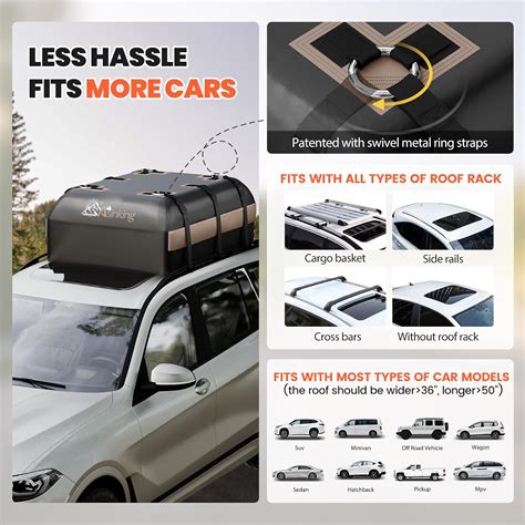 Asinking Car Rooftop Cargo Carrier Bag, 15 Cubic India | Ubuy