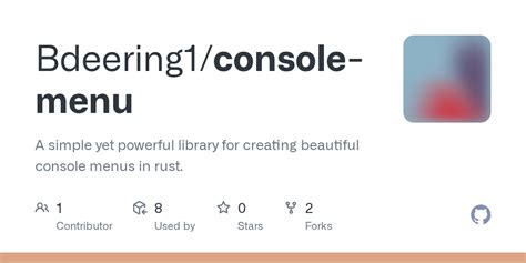 Image result for Rust Console Menu