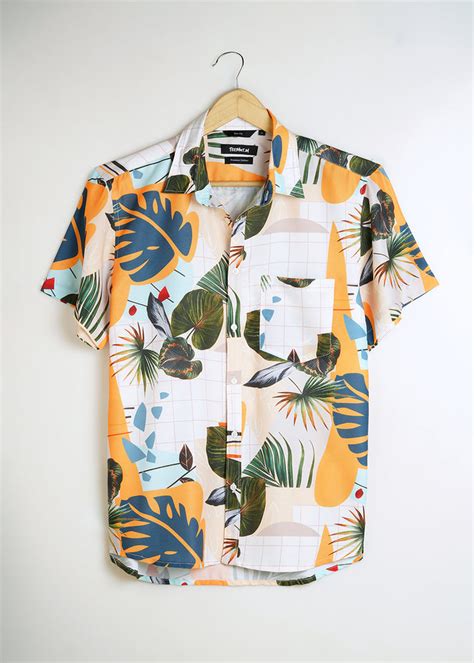 Tropical Print Mens Half Sleeve Shirt – pronk.in