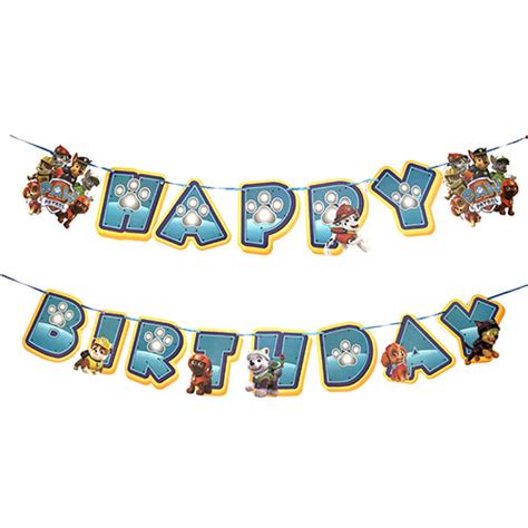 Paw Patrol Happy Birthday Banner – FUNZOOP