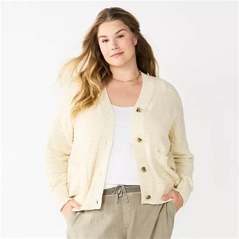 Plus Size Sonoma Goods For Life® Cropped Cardigan