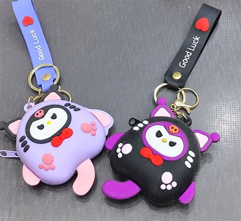 Kuromi Silicone coin pouch keychain – Gift Ocean