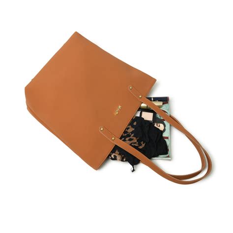Era Vegan Leather Tote – Brown Stylish & Spacious Handbag Online in ...