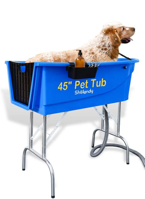 Snapklik.com : SHELANDY 45" Pet Grooming Bathtub Dog Wash Station Heavy ...