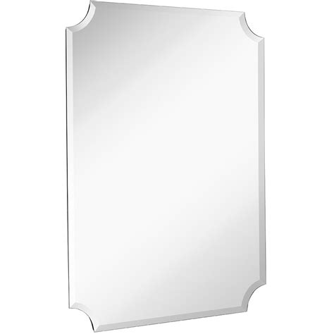 Buy Large Beveled Scalloped Edge Rectangular Wall Mirror | 1 inch Bevel ...