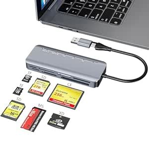 7 in 1 Memory Stick Pro Duo Card Reader, USB-C Multi Cards Reader for ...