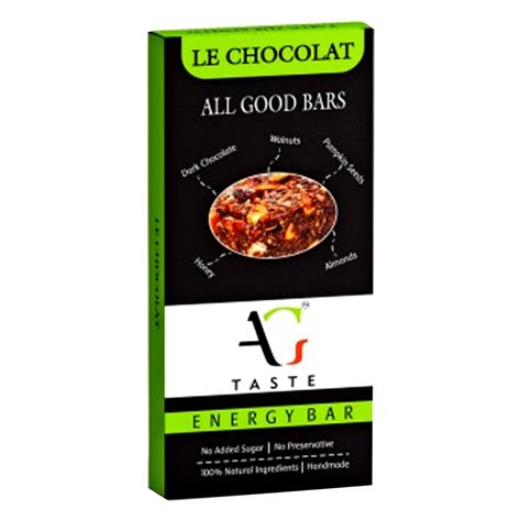 Buy All Good Bars Le Chocolat Energy Bar, 30 gm | 19 Minutes Delivery ...