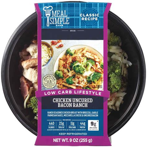 Meal Simple by H-E-B Low-Carb Lifestyle Ranch Chicken & Uncured Bacon ...