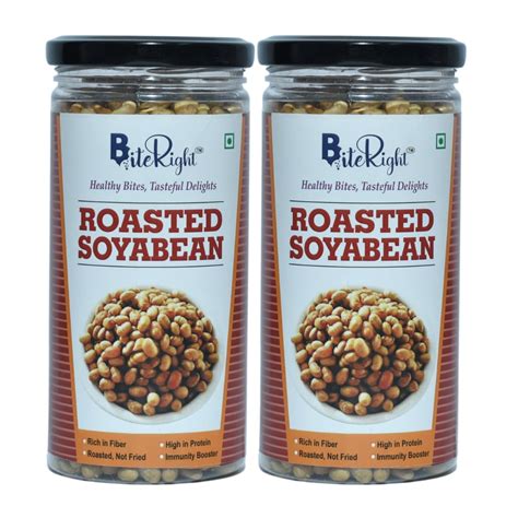BiteRight Roasted Soyabean | High in Protein | Soya Snacks | Soyabean ...