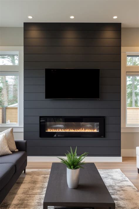 40+ Black Shiplap Fireplace Ideas That Blend Warmth and Style ...