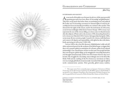 Globalization and Citizenship - GLOBALIZATION AND CITIZENSHIP 1 ...