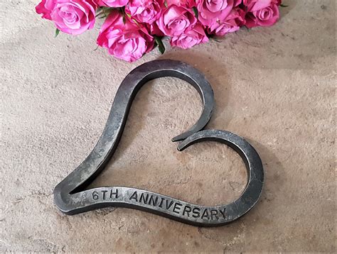 Personalised 6th Anniversary Heart - Iron Anniversary - Personalised ...