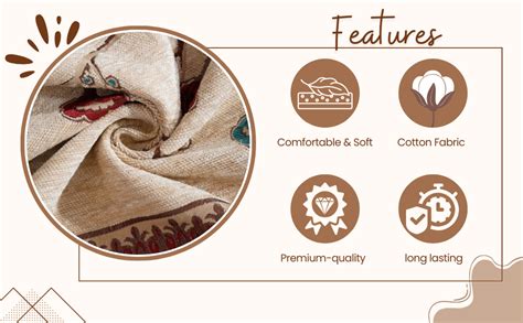 Multitex L Shape Cotton Sofa Cover Set for Living Room - Printed Sofa ...