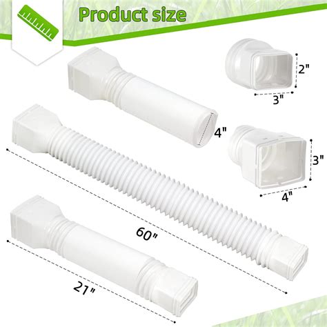 Buy Mapleza Rain Gutter Downspout Extensions Flexible - Drain Downspout ...