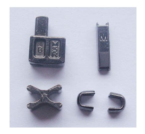 2 Sets Gun Metal #5 Metal Zipper Head Box Zipper Sliders Retainer ...