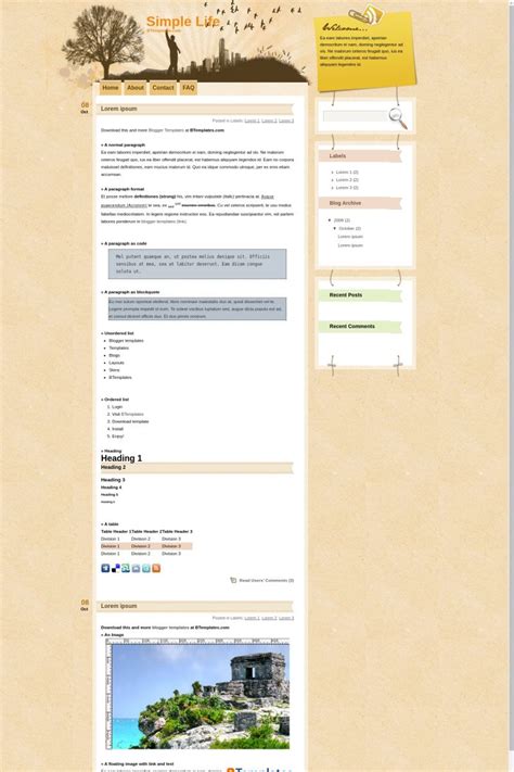 Image result for Simple Blogger Tem