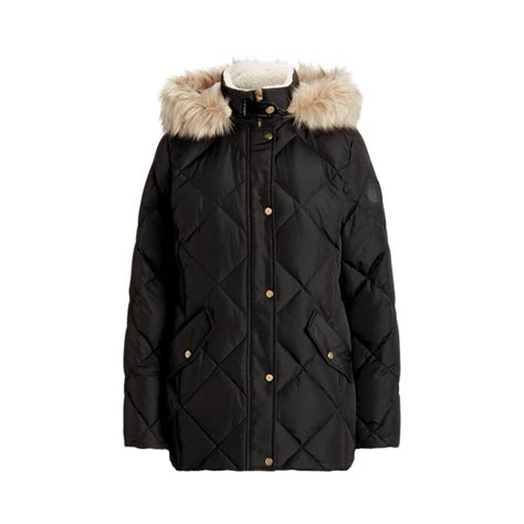Faux-Fur-Trim Hooded Down Coat for Women | Ralph Lauren® IN