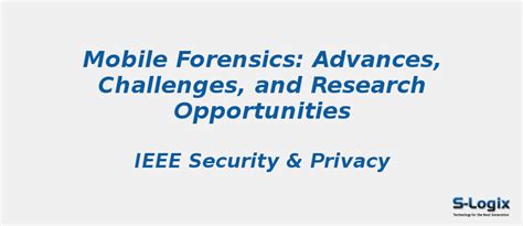 Advances, Challenges, and Research Opportunities | S-Logix