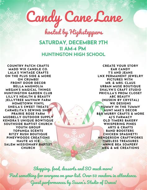 Candy Cane Lane , Huntington High School, 7 December 2024 | AllEvents