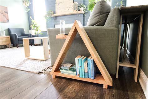 Triangle Side Table Printable PDF Woodworking Plans - CharlestonCrafted