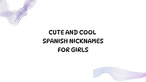 Nicknames In Spanish
