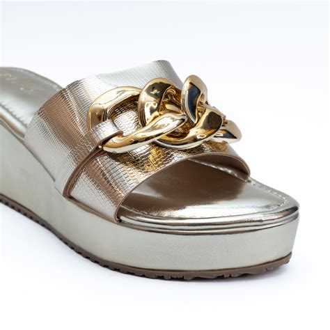 Chain In Platform - Gold – Dapperfeet