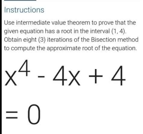 Image result for Finding Roots Using Intermediate Value Theorem and Dissection