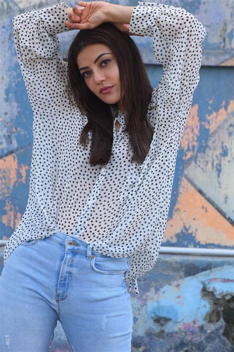 Kajal Aggarwal gave her work wardrobe a fun spin with this polka dot ...