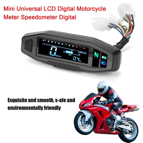 Mini Universal LCD Digital Motorcycle Meter Speedo... – Grandado