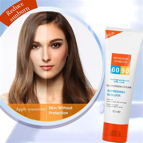 Buy SPF90 Sunscreen Cream, Moisturizing UV Protection Sunscreen, Non ...